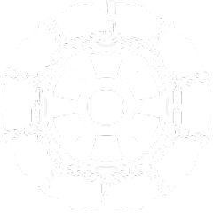 Semicircular seal design with spoke pattern and surrounding linked elements